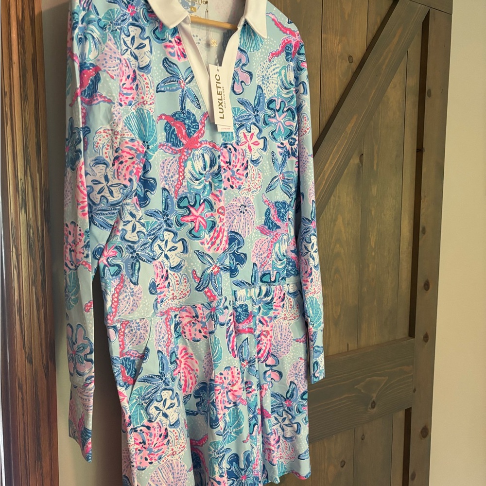 NWT Lilly Pulitzer Luxletic Long Sleeve golf or pickleball dress size xl